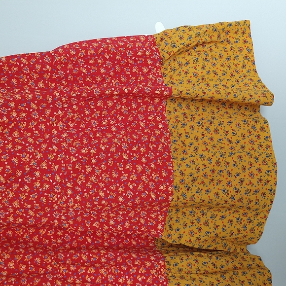 NWT Madewell Tiered Button-Back Midi Length Dress in Calico Floral - Picture 9 of 13